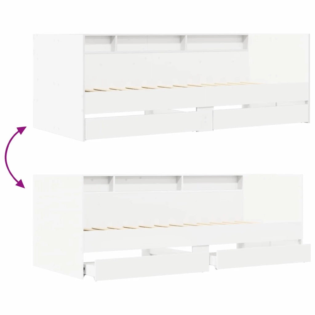 Telaio del letto con storage Bianco 80 x 200 cm 3429637