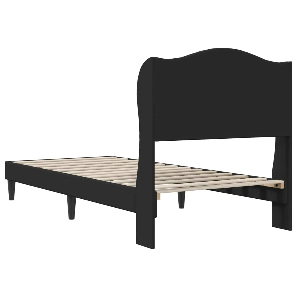 Struttura del letto con testiera Nero 90 x 190 cm Similpelle 3414688