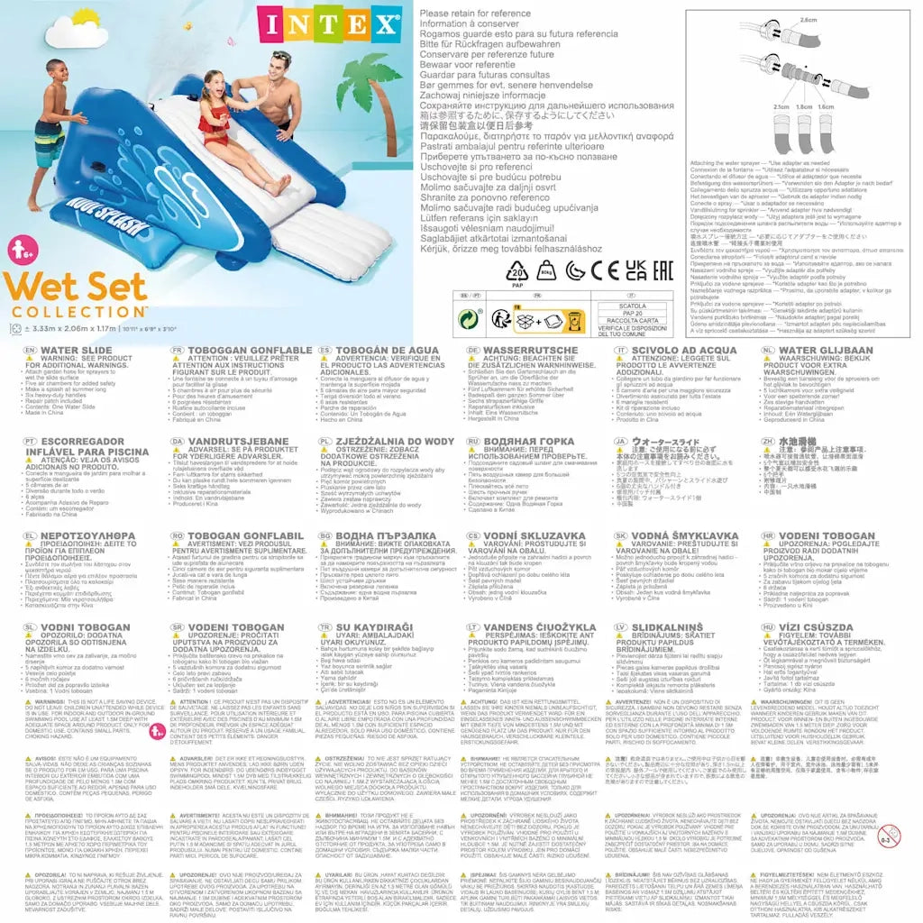 INTEX Acquascivolo Gonfiabile Kool Splash Blu 3202862