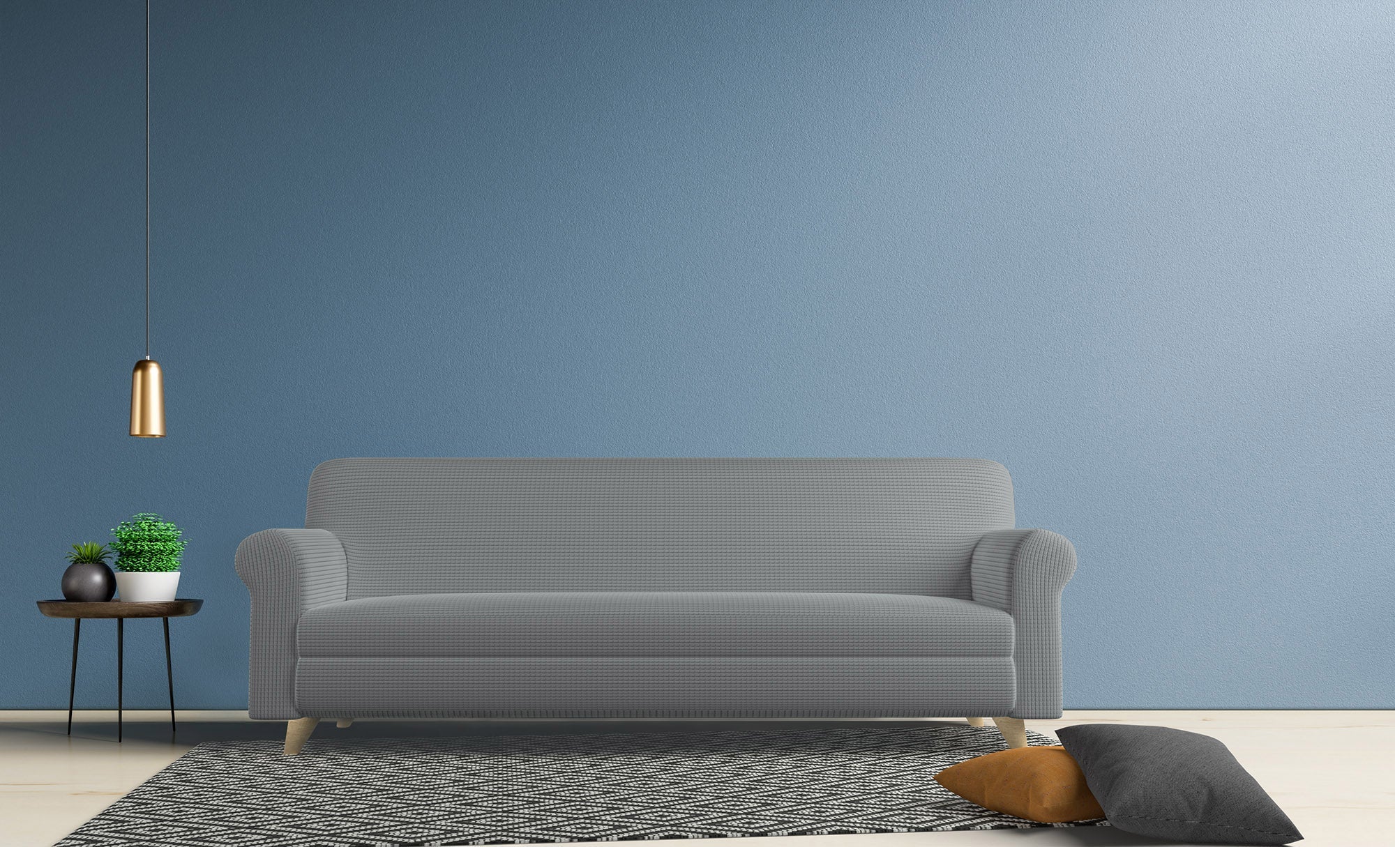 Copridivano Elasticizzato 1 Posto in Poliestere Leslie Grigio Chiaro