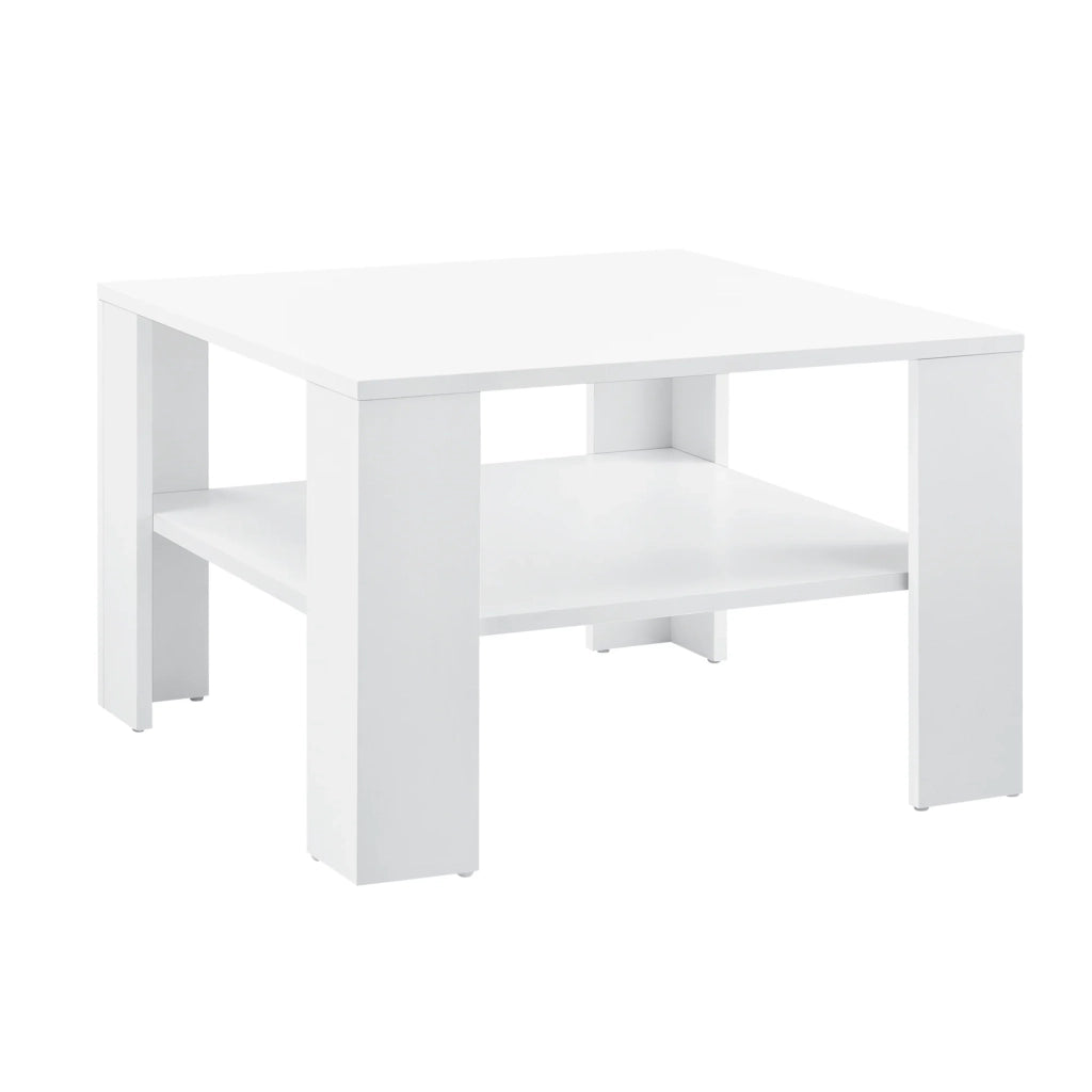 Tavolino da salotto con contenitore 60 x 60 x 40 cm bianco 03_0004160