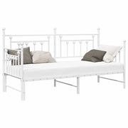 Letto singolo | Letto per adulti | Struttura per letto di giorno Bianco 75 x 190 cm Acciaio