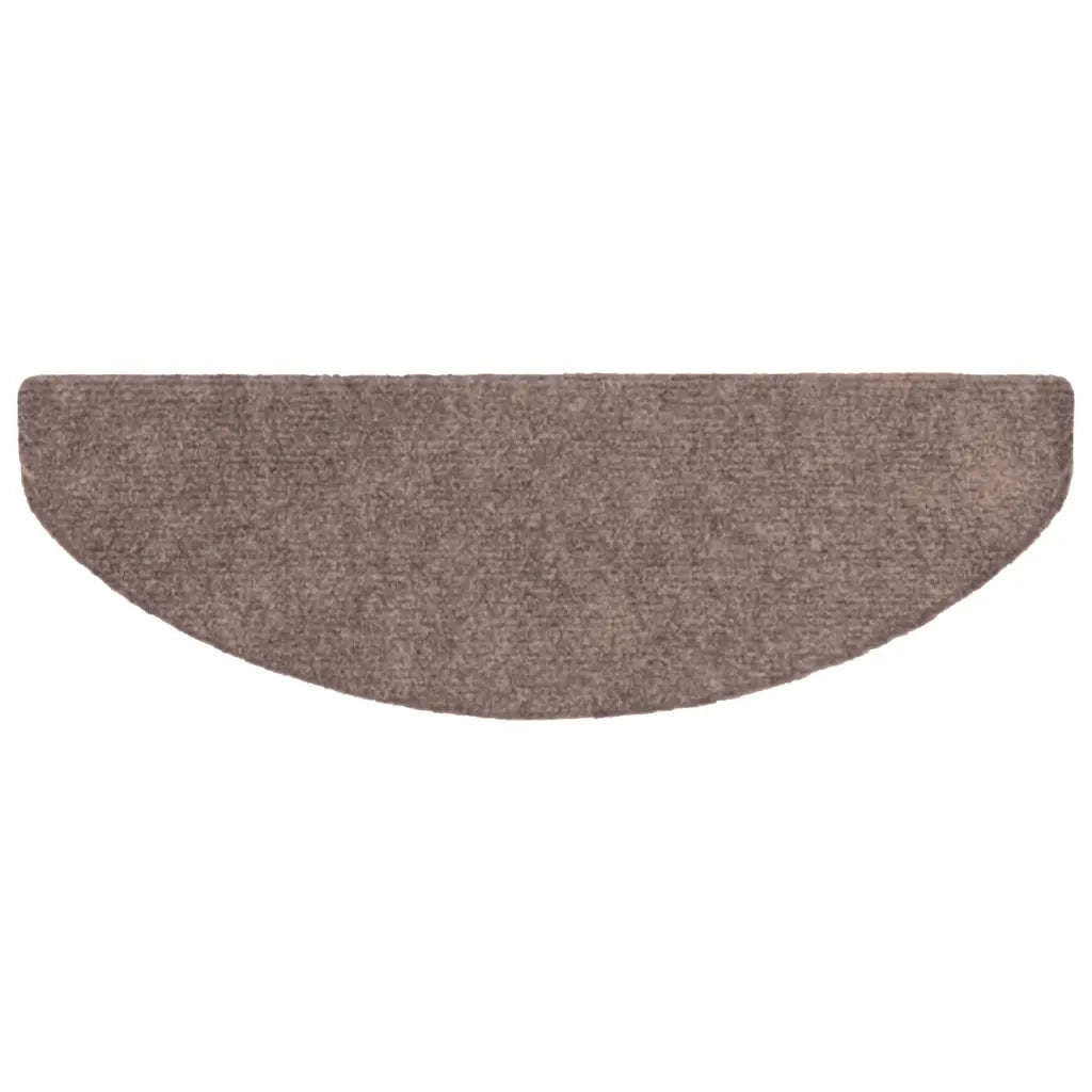 Tappetini per scale autoadesivi 5 pz | Gradini per Scale 65x21x4 cm Marrone Chiaro semicircolari grandi