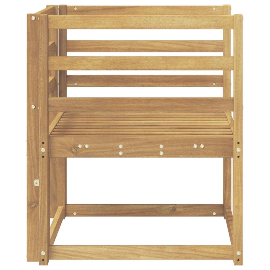 Set di divani da esterno Legno di Acacia Massello Bianco 3438958