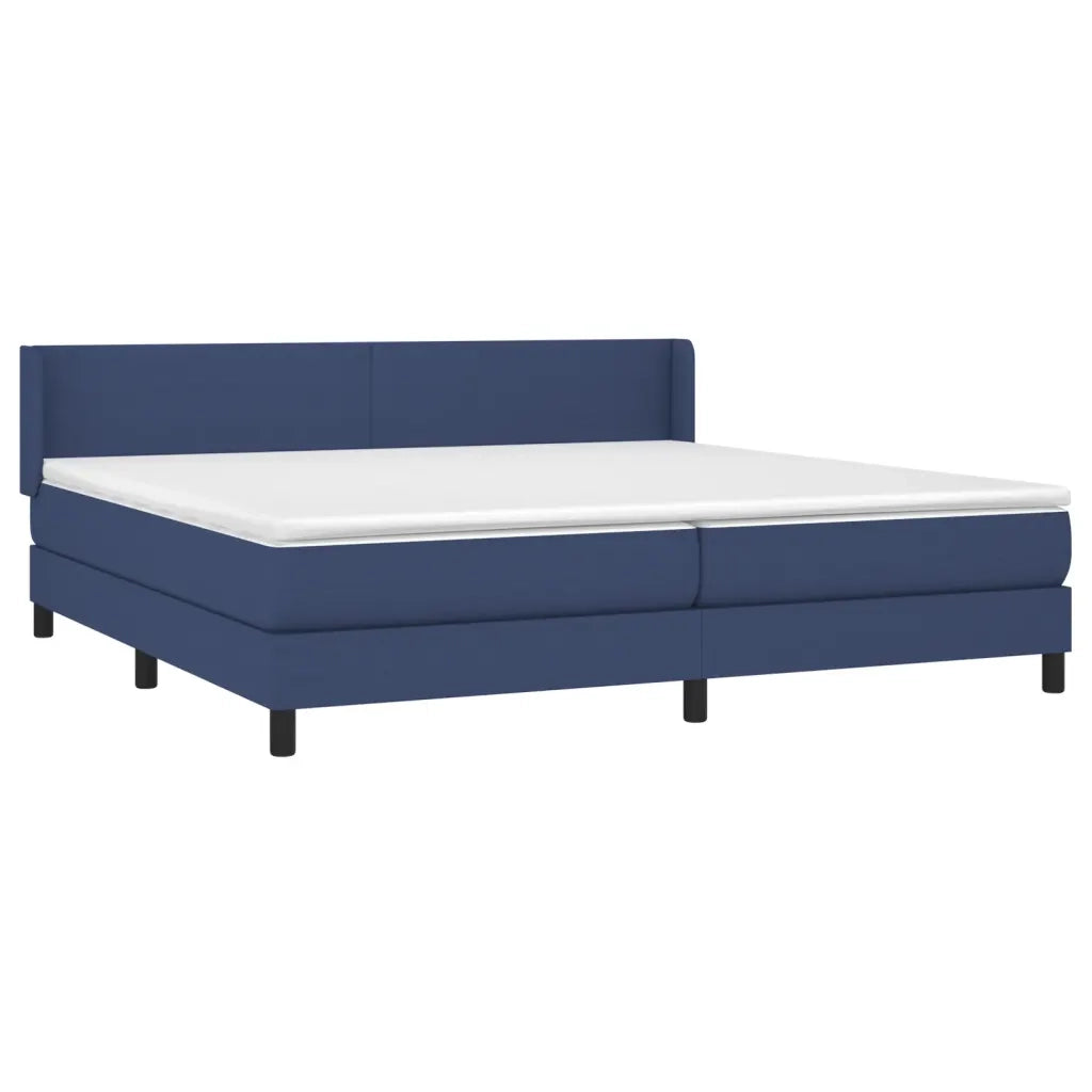 Giroletto a Molle con Materasso Blu 200x200 cm in Tessuto 3129583