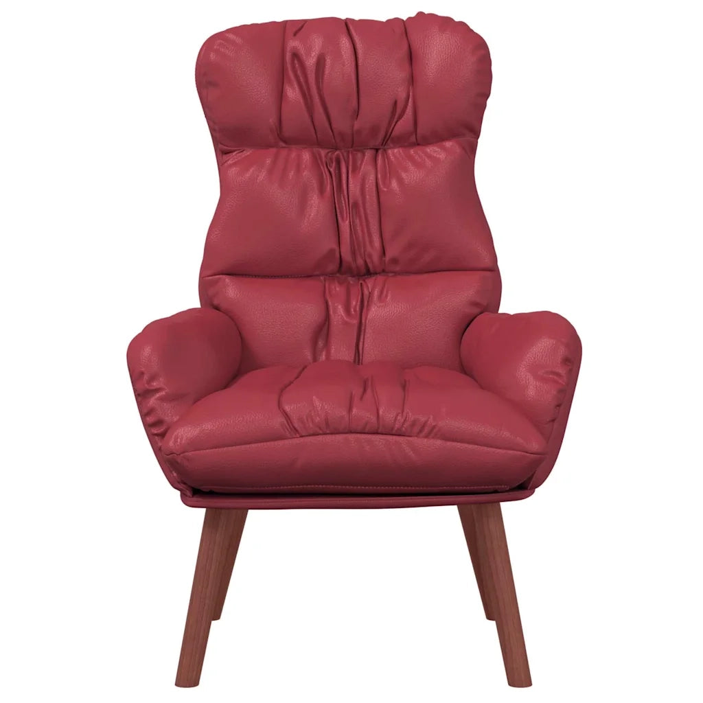 Divano Sedia-Poltrona Rosso Vino 69 x 74 x 93 cm Pelle Artificiale