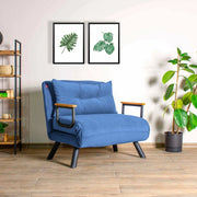 Poltroncina Keoni, Poltrona Reclinabile, 60x78x78h cm blu