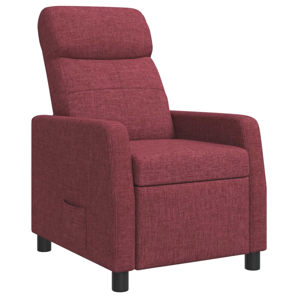 Divano Sedia-Poltrona reclinabile Rosso Vino Tessuto 860597