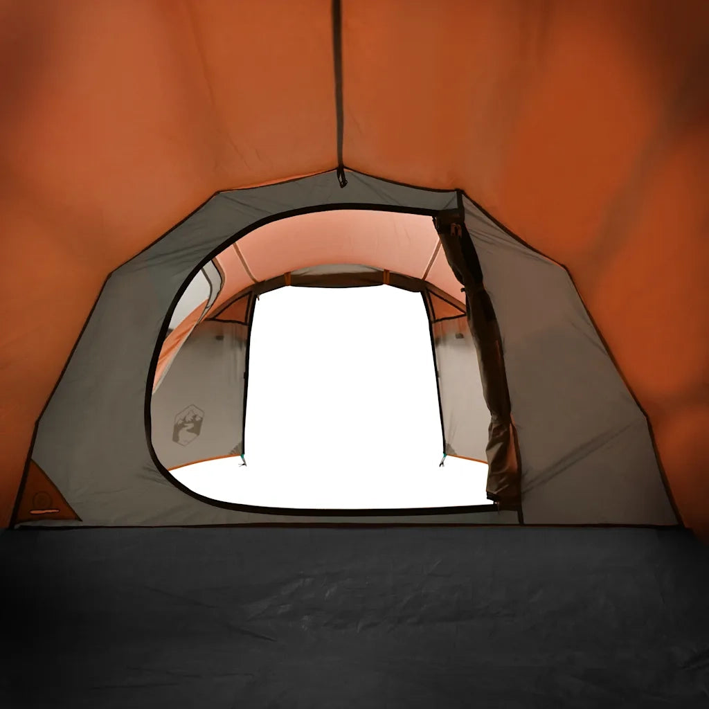 Tenda da Campeggio a Tunnel 3 Persone Arancione Impermeabile 94392