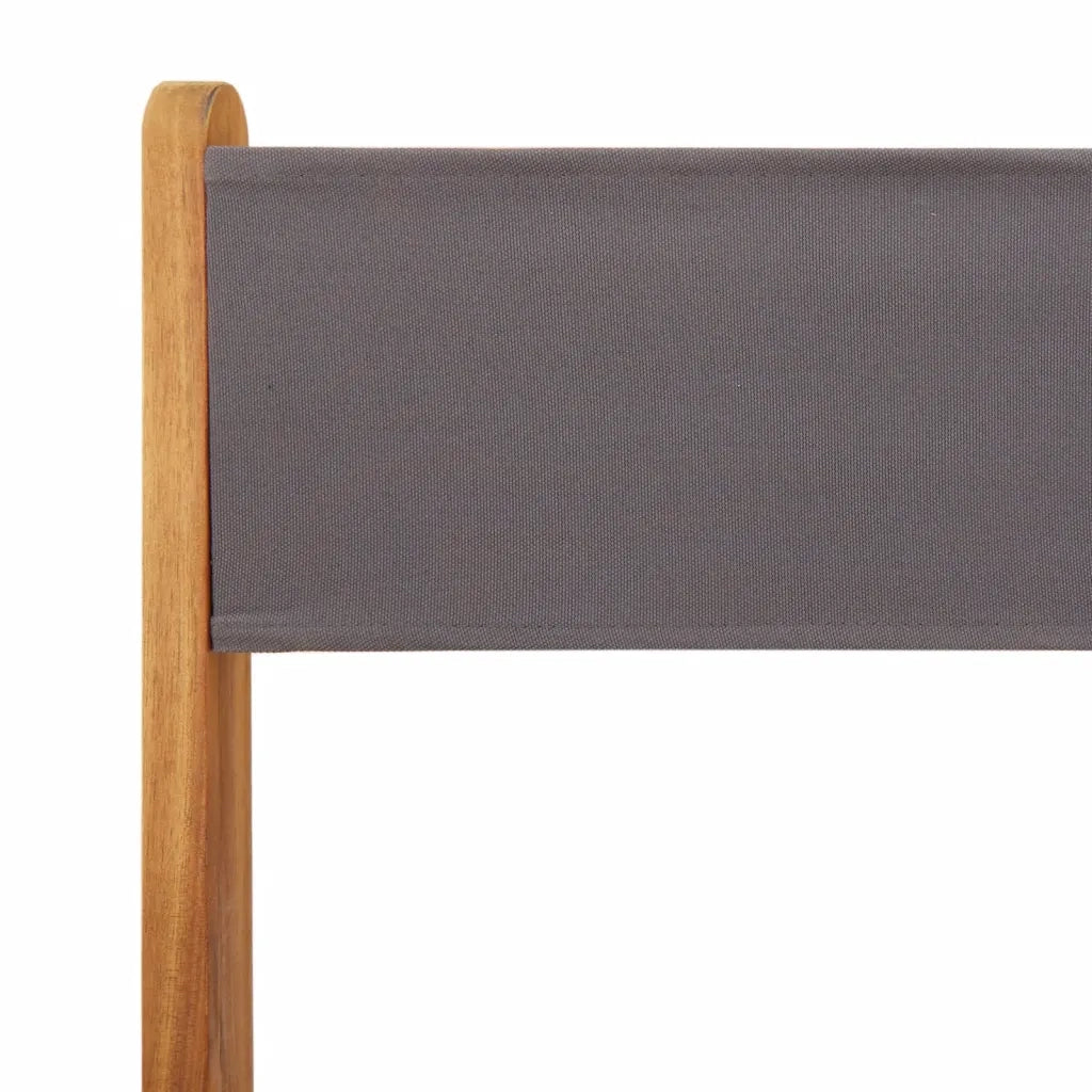 Sedie Giardino Pieghevoli 8pz Antracite Tessuto Legno Massello 3214615