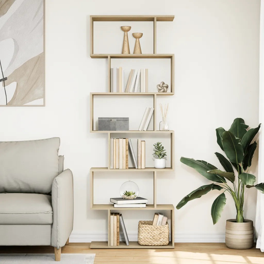 vidaXL Libreria Divisorio 6 Ripiani Sonoma 70x24x193 cm in Truciolato