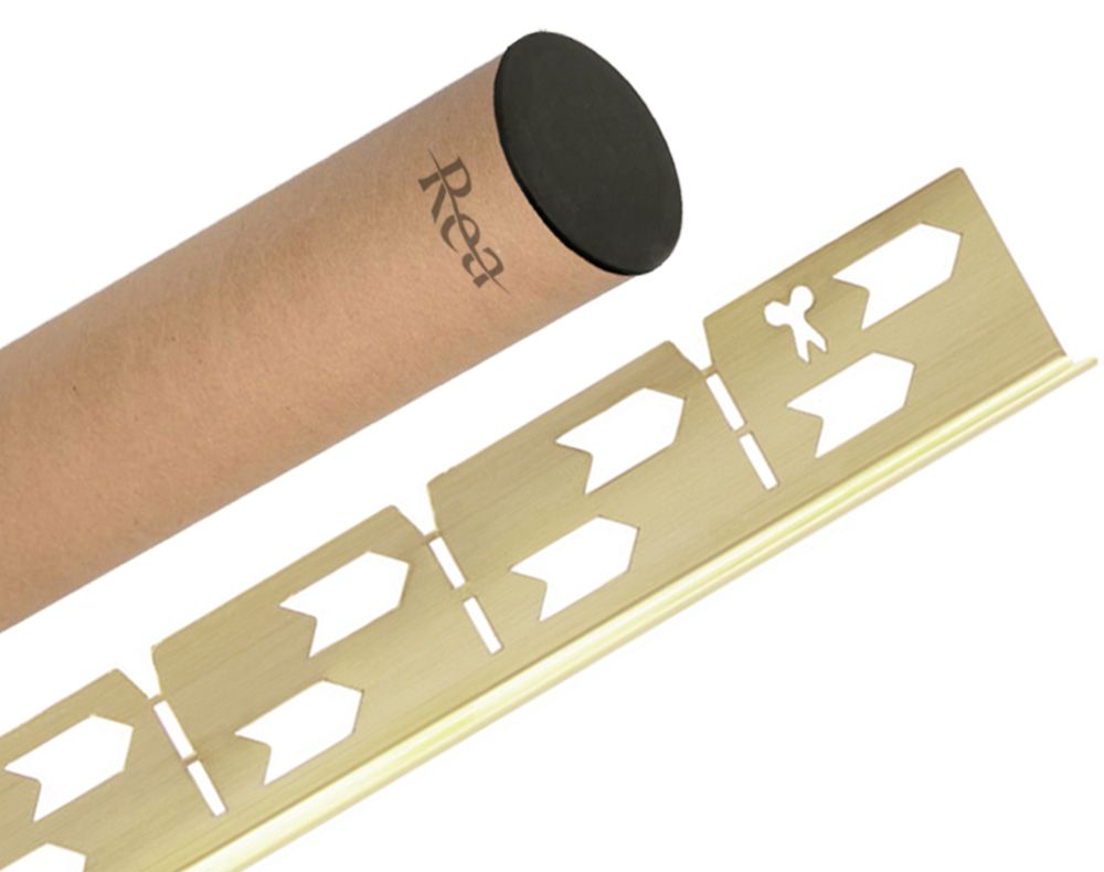 Profilo Doccia Pendenzato 140cm Brush Gold sinistra