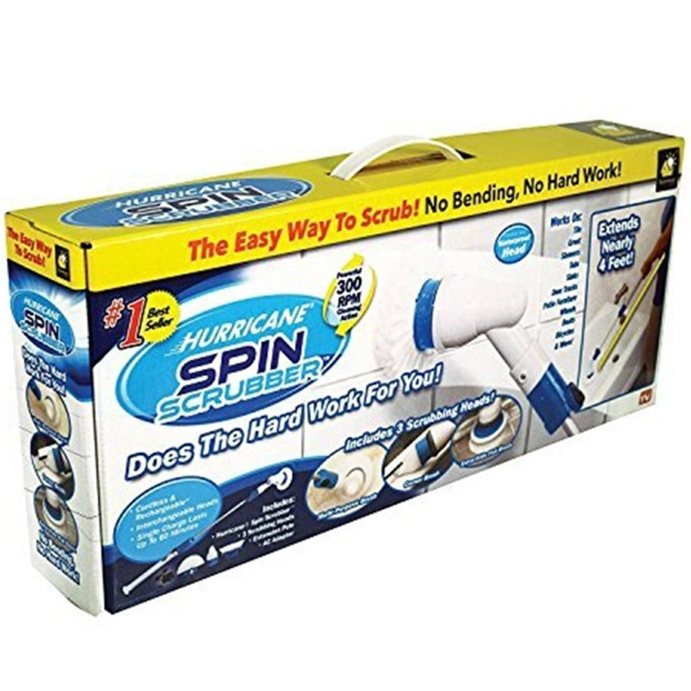 Trade Shop - Spazzolone Spazzola Rotante Cordless Ricaricabile Per Pulizia Piastrelle Bagno -