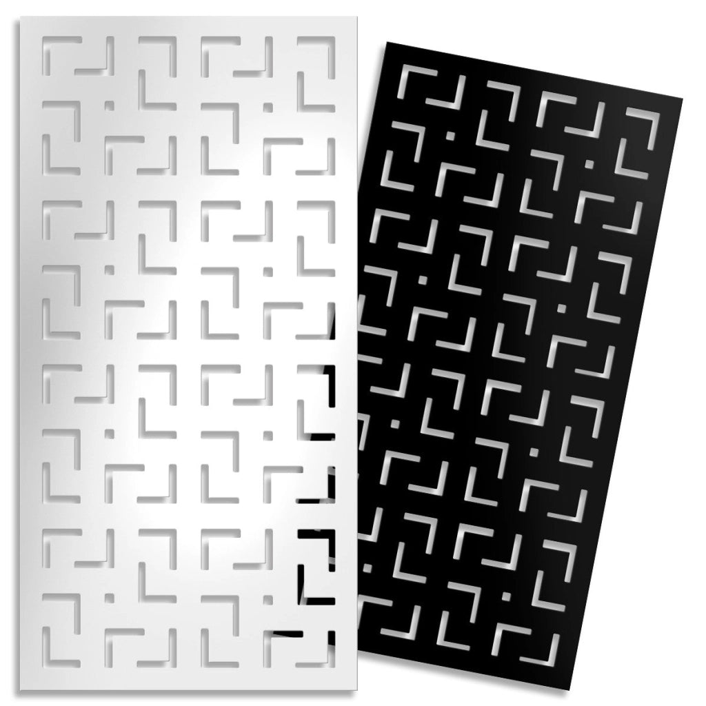 LABYRINTH -M- - Pannello in PVC traforato - Parasole Colore: bianco, Misura: 73x148 cm