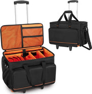 Cassa di risonanza per DJ - Pannello divisorio rimovibile - Borsa per DJ - Apparecchiature DJ professionali - Dimensioni 52,5x26,5x28,5 cm - Borsa per musica