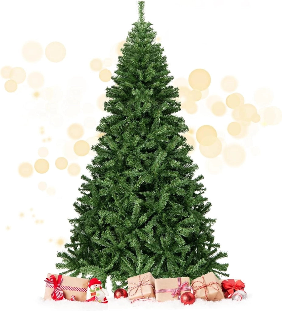 Albero di Natale 180/225 cm, Albero di Natale Realistico con 1000/1346 Rami Densi e Base in Metallo con Cuscinetto Antiscivolo, Albero di Natale Artificiale per Casa e Negozio (180 CM)