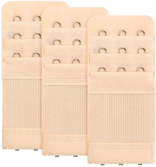Estensioni di sottocanna in acciaio inossidabile - 3 pezzi - Adatti per pelli sensibili - 9,7 x 4,4 cm - 3 righe - Haken in acciaio inossidabile - Estensioni di sottocanna flessibili