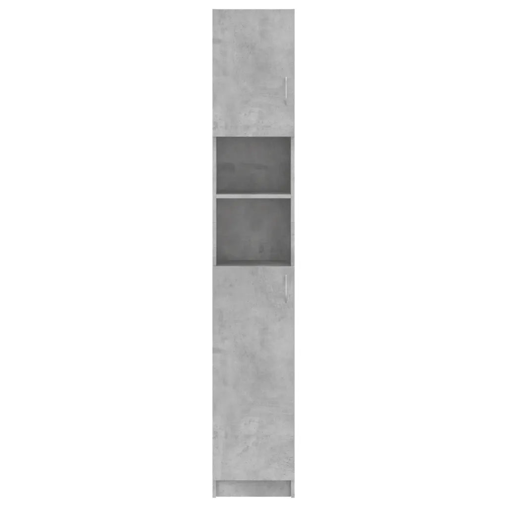 Mobile da Bagno Grigio Cemento 32x25,5x190 cm Legno Ingegnerizzato 802880