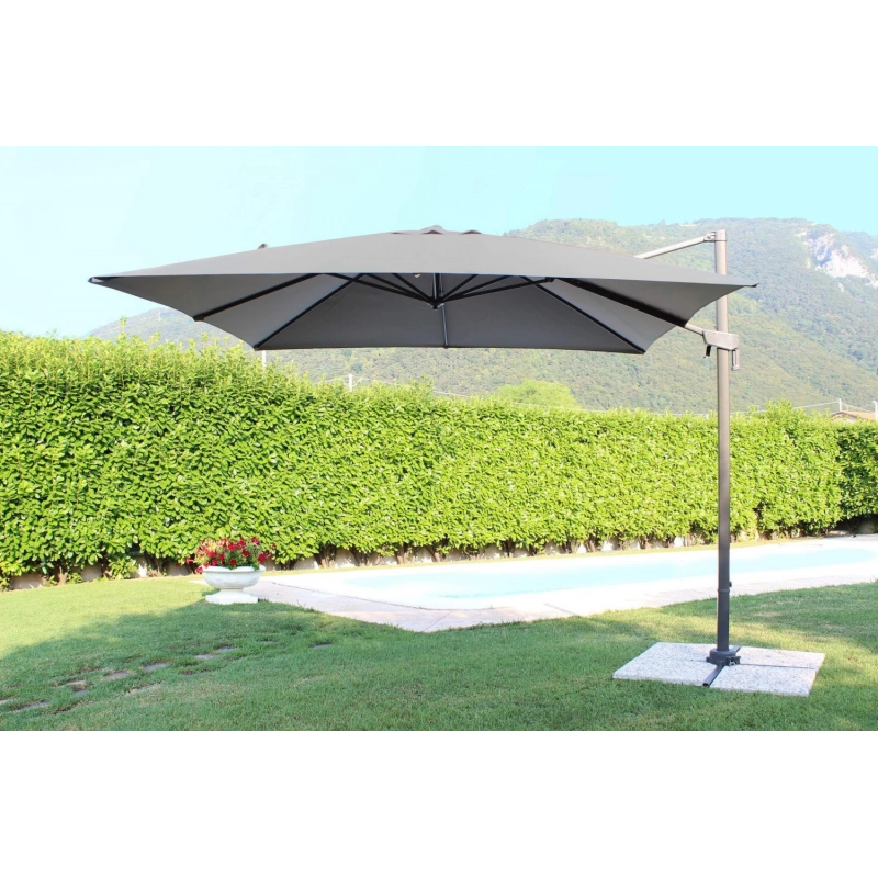 OMBRELLONE NEWTON NERO P/L 2 X 3 TELO GRIGIO