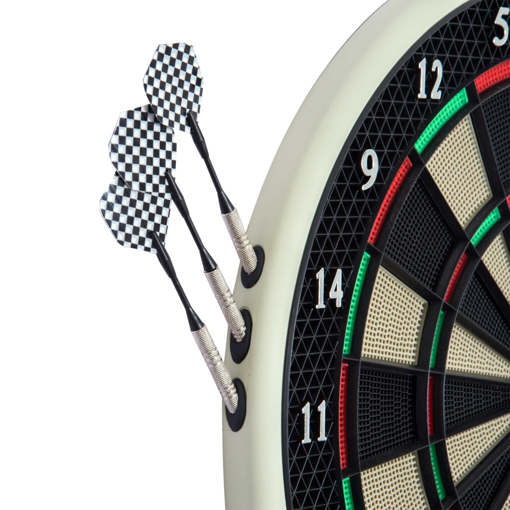 Bersaglio elettronico per freccette con display LCD, 6 freccette, 24 punte, 18 giochi, 159 opzioni di punteggio, per 8 giocatori