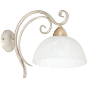 Applique Aurora crema con vetro patina oro E27 Luminex