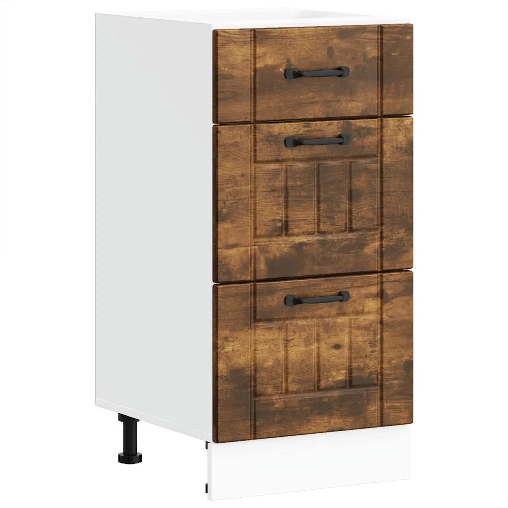 Base da Cucina Lucca Rovere Fumo in Legno Multistrato 854235