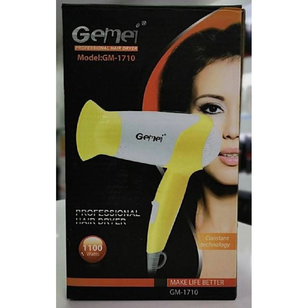 Trade Shop - Asciugacapelli Phon Professionale 2 Velocità 1100 Watt Anello Aggancio Gm-1710 -