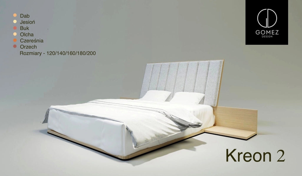 LETTO IMBOTTITO KREON TWO 200x200 SOLIK OAK NATURALE