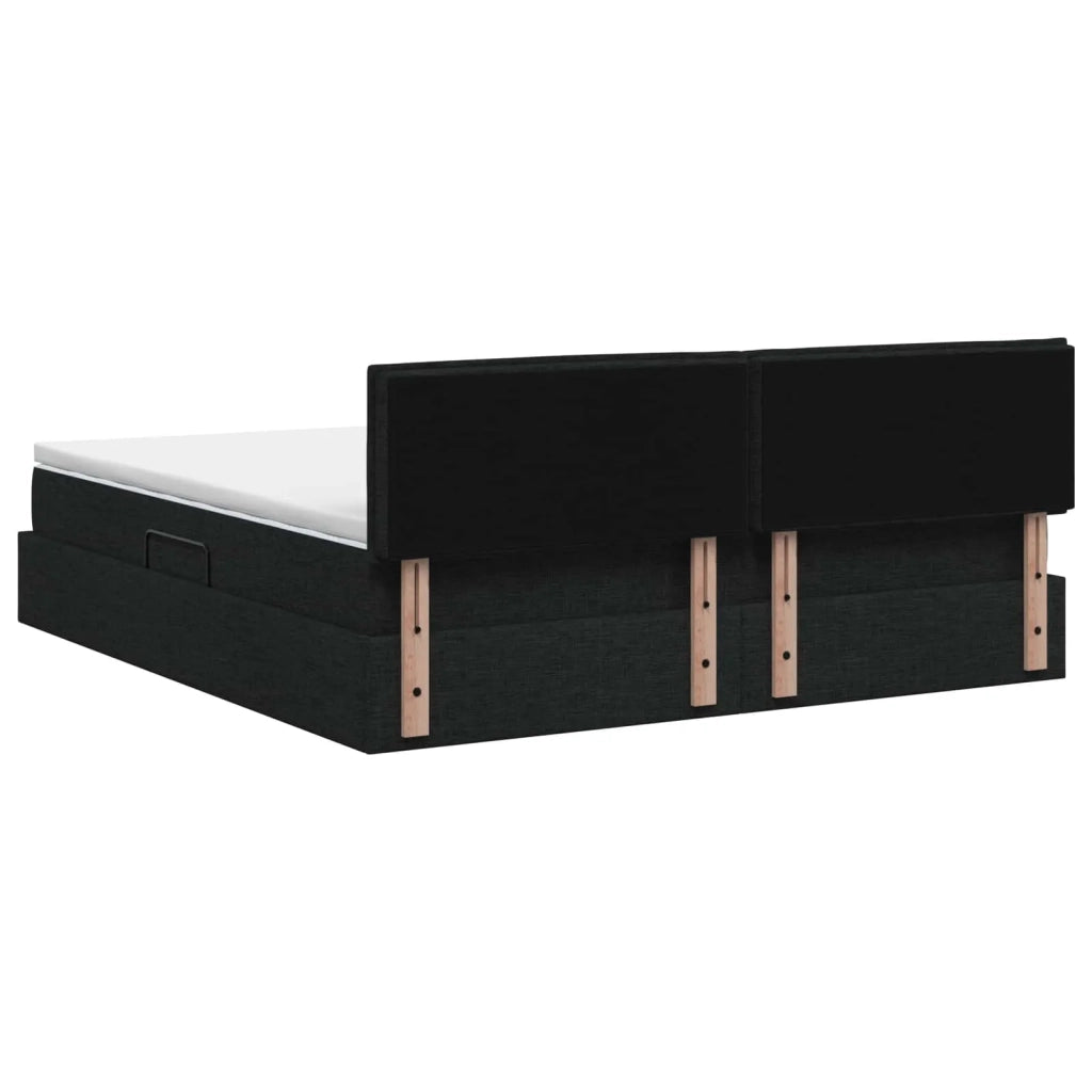Letto con contenitore e materasso Nero 180 x 200 cm Velluto 3458576