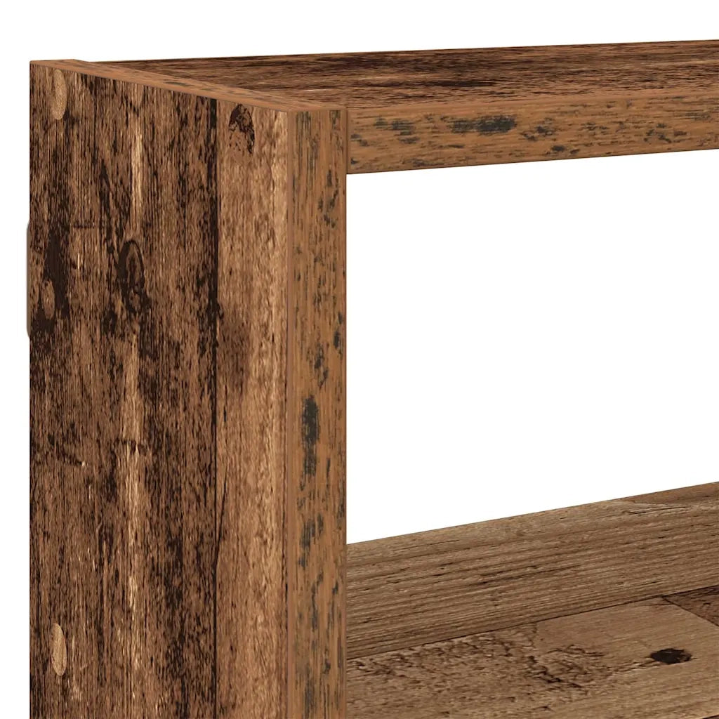 Mensola a Cubo da Parete 7 Scomparti in Truciolato Legno Antico 860029
