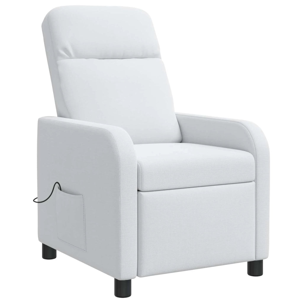 Divano Sedia-Poltrona Massaggiante Bianco Tessuto 856798