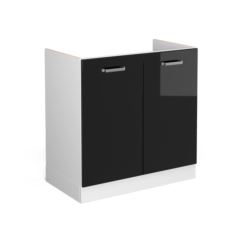 Vicco Frontale cucina Nero lucido 79.2 x 71.3 cm frontale del mobile per mobile sottolavello