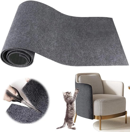 Krabmat per gatto autofissante, 40 x 200 cm, scala per gatto autofissante, per protezione dei tessuti, divani e mobili.