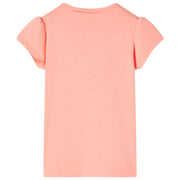 Maglietta da Bambina Corallo Neon 116 11071
