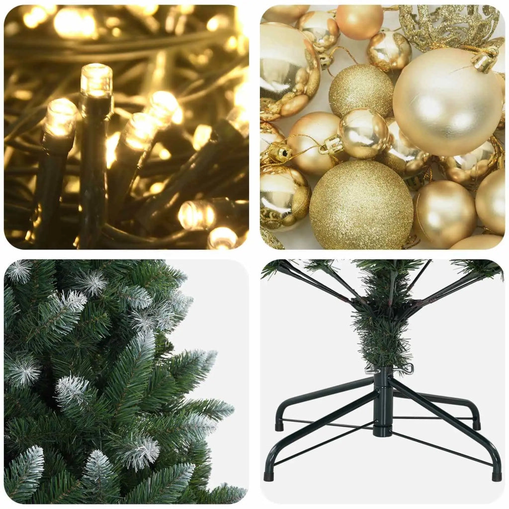 Albero di Natale Artificiale con Palline 240 cm 300 LED 3461349