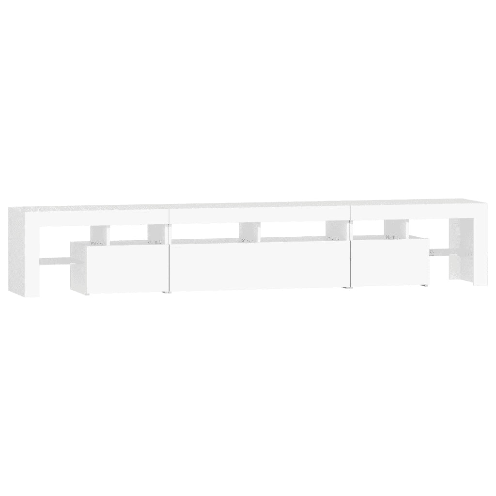 Mobile Porta TV con Luci LED Bianco 230x36,5x40 cm 3152786