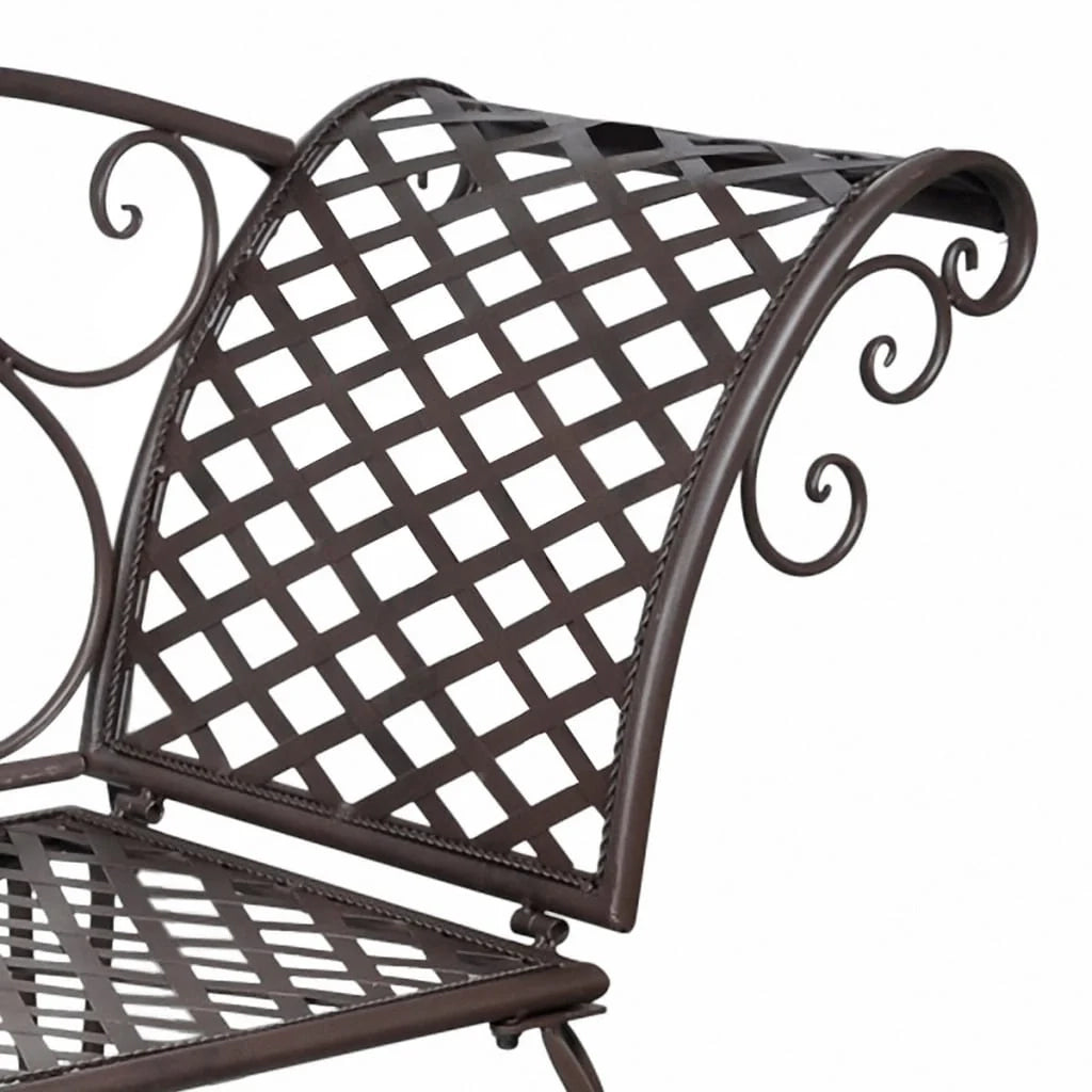 Chaise longue da giardino 128 cm acciaio marrone anticato 02_0011867