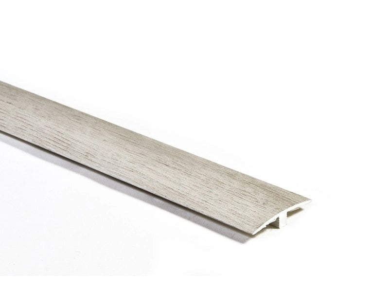 PROFILO DI DILATAZIONE IN ALLUMINIO PER PARQUET SPC ROVERE 'BIANCO' mm. 34X7X900 h