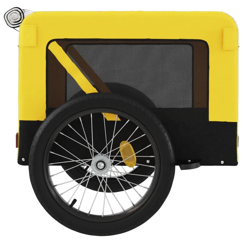 Rimorchio da Bici per Animali Giallo e Nero Oxford e Ferro CFW1555527