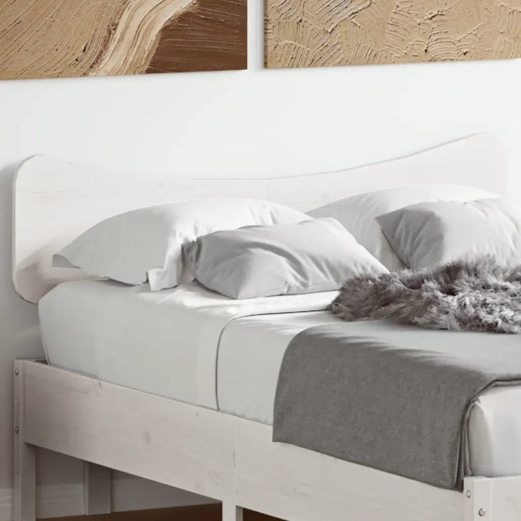 Testiera | Testata Bianca 120 cm in Legno Massello di Pino