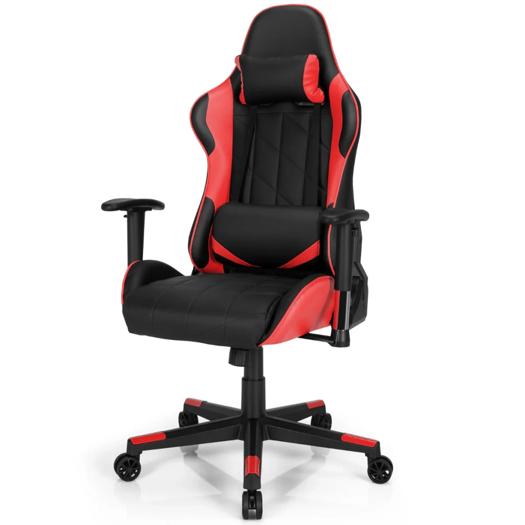 Sedia da gaming regolabile con schienale reclinabile 90 x 73 x 125-135 cm comfort ergonomico stile moderno PVC rosso 20_0018668