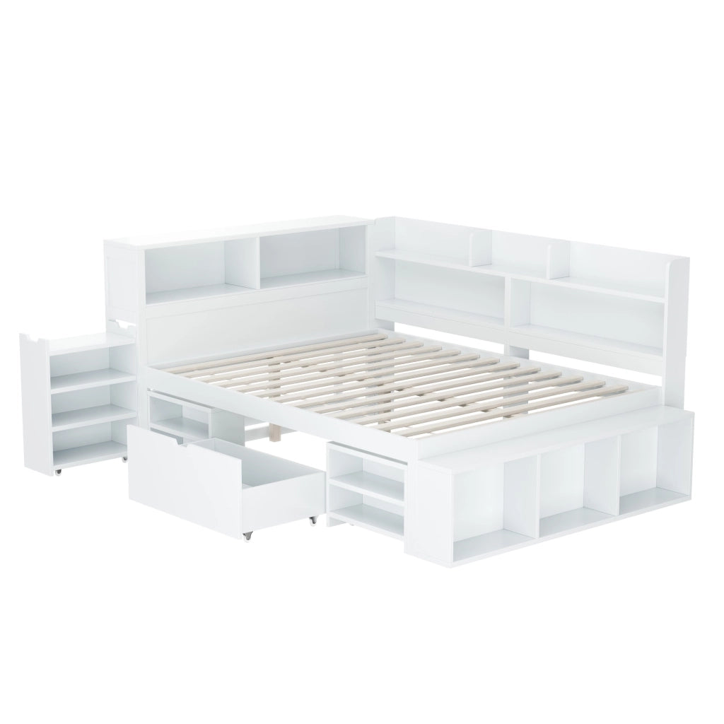 Letto singolo multifunzionale in compensato 140x200 cm