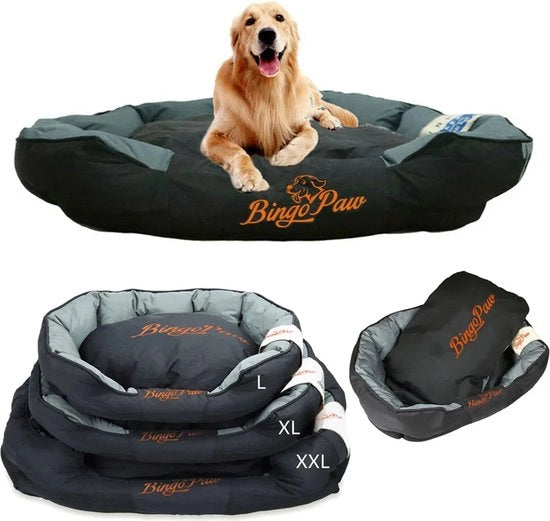 Cuscino per cani - Cuscino ortopedico per cani - Divano per cani - Letto per cani - Cuscino impermeabile per cani - Dimensioni: L 90 x B 70 x H 19 cm - Peso massimo 22,5 kg - Nero