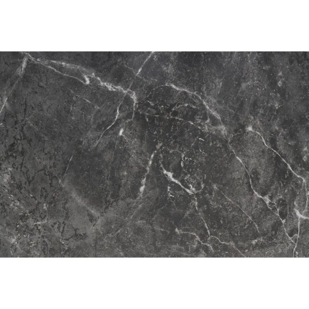 Tavolo HEXA – Rettangolare 180 cm – Piano in ceramica effetto marmo antracite – Gambe in metallo – Stile moderno