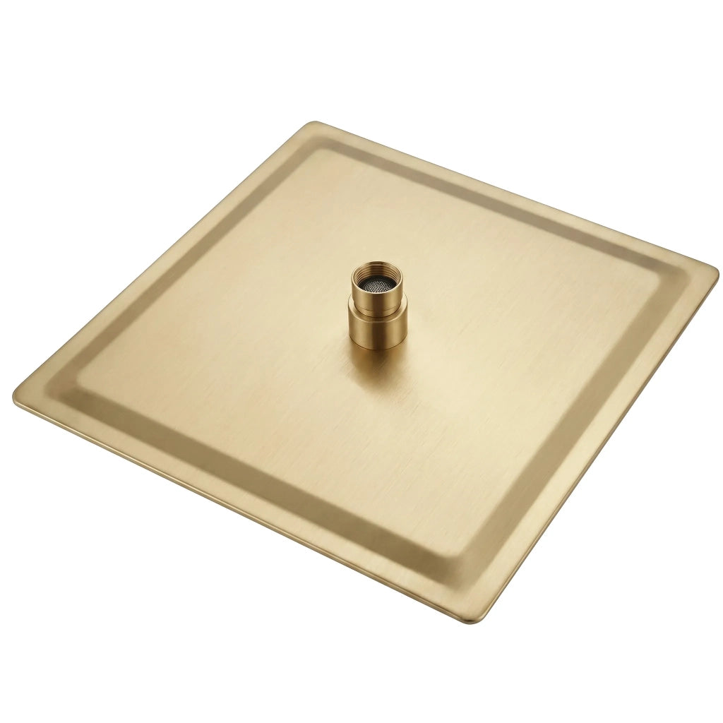 Soffione Doccia Quadrato Rea Js-p015bg 30cm Brush Gold