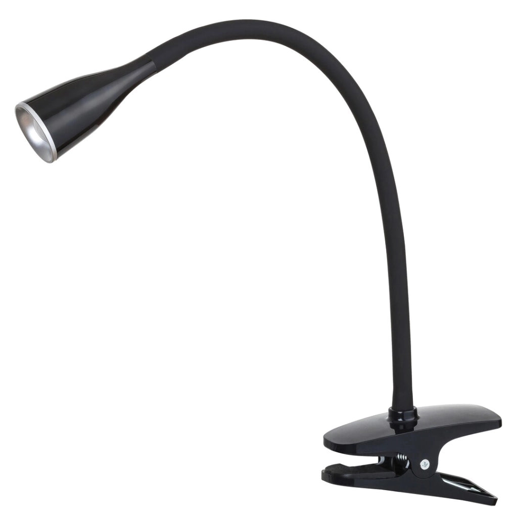 Lampada con clip Rabalux Jeff LED 4,5W nera 3000K