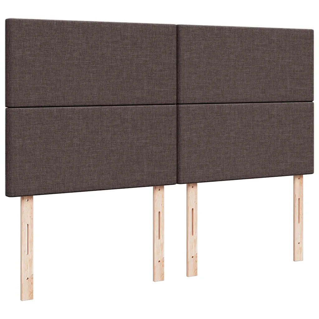 Giroletto a Molle con Materasso Marrone Scuro 200x200cm Tessuto 3294459