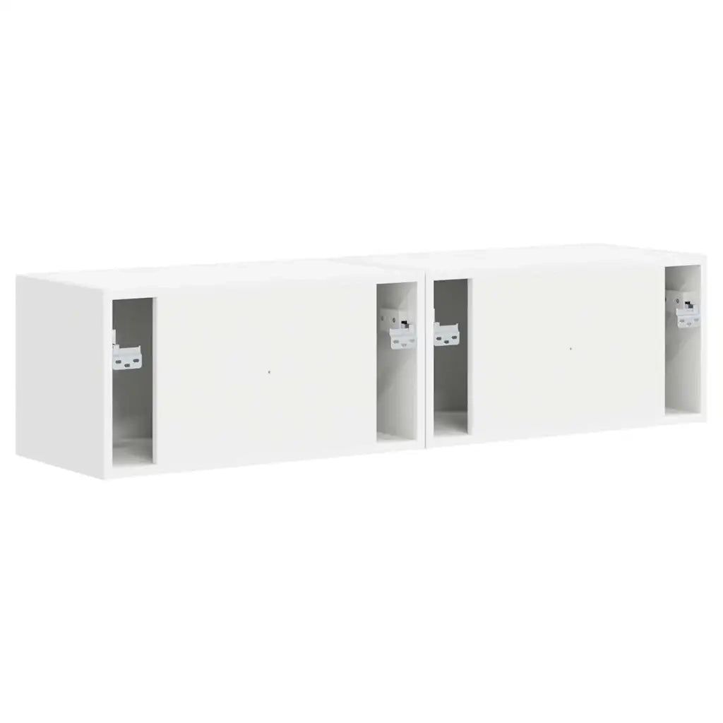 Mobile TV da parete 2 pcs Bianco 60 x 31 x 29,5 cm