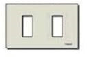 PLACCA 2FORO SCAT RETT ALLUMINIO 08636 VIMAR