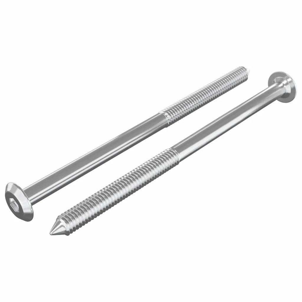 Viti per mobili 2 pz Argento M6 x 100 mm Acciaio CFW8027394
